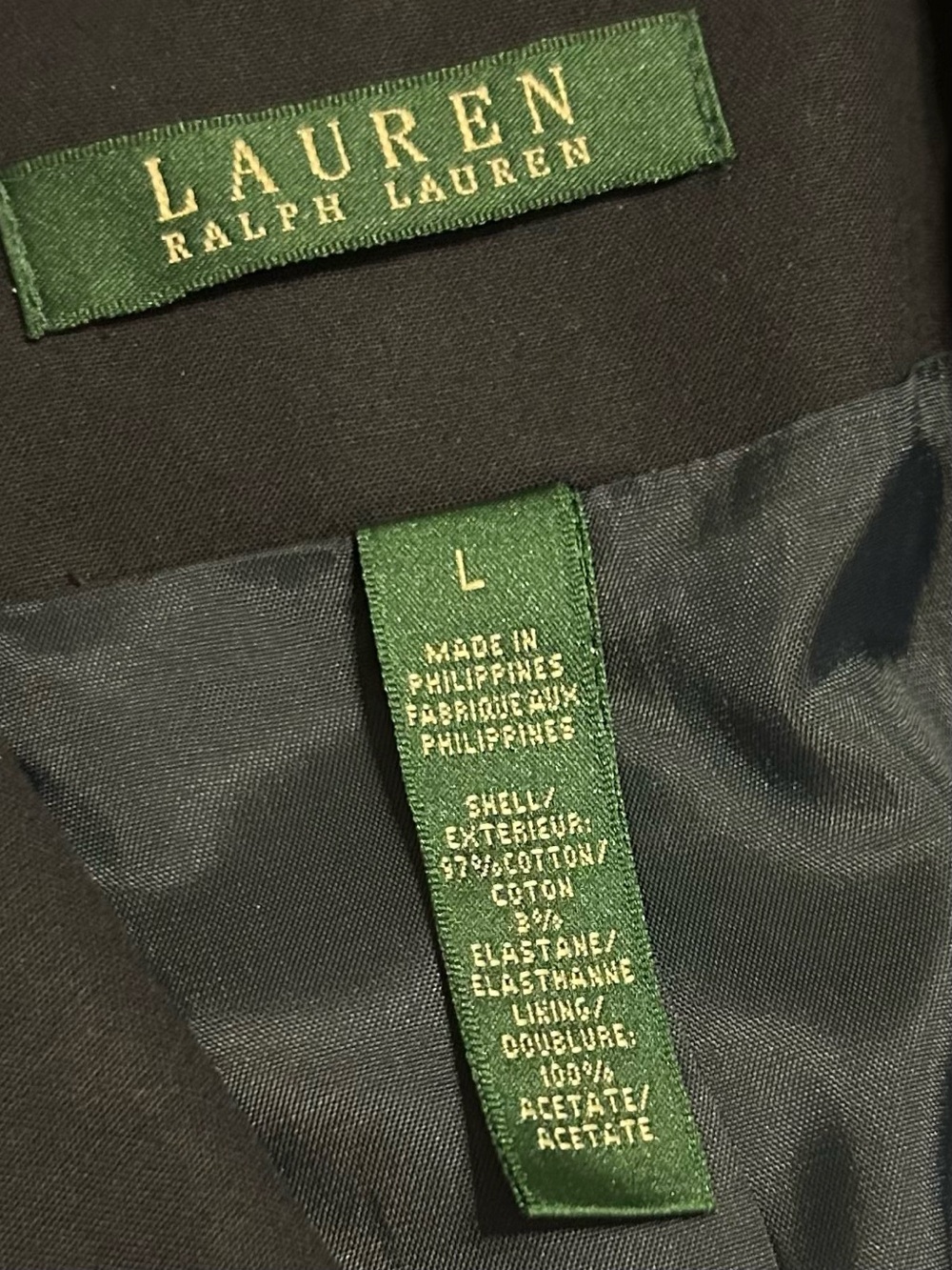 Lauren Ralph Lauren Navy Crest Blazer Gold Buttons Nautical Preppy Cotton Jacket - Picture 10 of 11